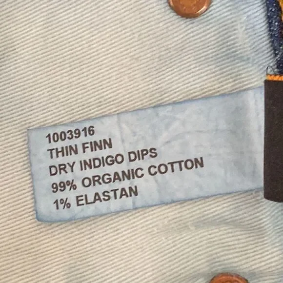 Nudie Jeans Thin Finn Dry Indigo Dips - Picture 12 of 12